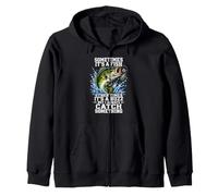 Sometimes It's A Fish Funny Fishing Zip Hoodie
