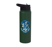 Sometimes Life is Over-Whale-Ming Blue Whale Stainless Steel Insulated Water Bottle