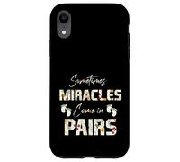 Sometimes Miracles Come in Pairs Twin Mom Dad Sibling Funny Case for iPhone XR