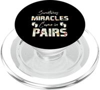 Sometimes Miracles Come in Pairs Twin Mom Dad Sibling Funny PopSockets PopGrip for MagSafe