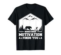 Sometimes Motivation Find You Gym Fitness Running Motivation T-Shirt