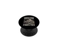 Sometimes Motivation Finds You Bear Funny Camping Run PopSockets Adhesive PopGrip