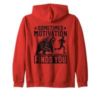 Sometimes Motivation Finds You Design Zip Hoodie