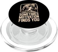 Sometimes Motivation Finds You Funny Motivational Running PopSockets PopGrip for MagSafe