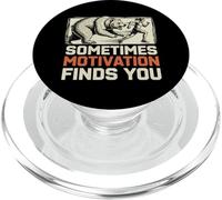 Sometimes Motivation Finds You Funny Motivational Running PopSockets PopGrip for MagSafe