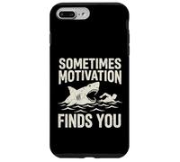 Sometimes Motivation Finds You Vintage Funny Shark Swimmer Case for iPhone 7 Plus/8 Plus