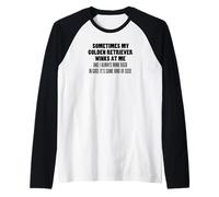 Sometimes My Golden Retriever Winks at Me Dog Owner Raglan Baseball Tee