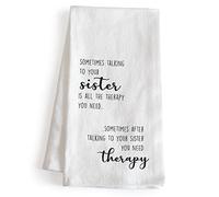 Sometimes Talking to Your Sister Funny Kitchen Towel with Saying 18x24 Inch, Kitchen Funny Dish Towel, Funny Saying Kitchen Towel Funny, Funny Dish Towel Saying Funny Tea Towel, Funny Hand Towel