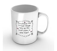 Sometimes The Littlest Things Take Up The Most Room in Your Heart Mug with Handle Tea Mug Unique Drinkware for Restaurant Latte Syrup 330Ml