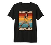 Sometimes The Right Path Retro Real Climbing Rock Climbing Premium T-Shirt