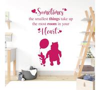 Sometimes The Smallest Things Take The Most Room in Your Heart - Movie Book Quote Wall Sticker [Medium] [Magenta]