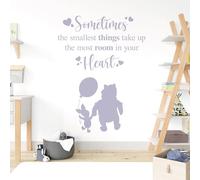 Sometimes The Smallest Things Take The Most Room in Your Heart - Movie Book Quote Wall Sticker [XLarge] [Light Grey]