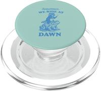 Sometimes We Ride at Dawn Raccoon Frog Funny Humor Vintage PopSockets PopGrip for MagSafe