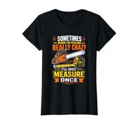 Sometimes When Im Feeling Crazy Ill Only Measure Once Value Graphic T-Shirt, Women, Black, S