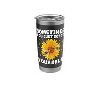 Sometimes You Just Got to Bee Yourself Bee Beehive Sunflower Stainless Steel Insulated Tumbler