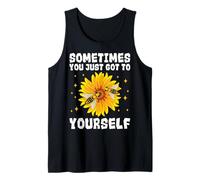 Sometimes You Just Got to Bee Yourself Bee Beehive Sunflower Tank Top