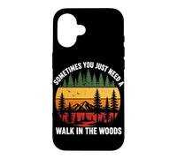 Sometimes You Just Need Walk In The Woods Retro Hiking Case for iPhone 16