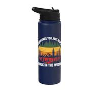 Sometimes You Just Need Walk in The Woods Retro Hiking Stainless Steel Insulated Water Bottle