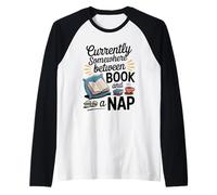 Somewhere Between a Book and a Nap Cozy Reading Raglan Baseball Tee
