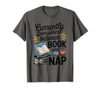 Somewhere Between a Book and a Nap Cozy Reading T-Shirt