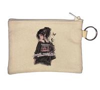 Somewhere Between Calm and Chaos Key Chain Coin Purse Beige