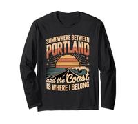 Somewhere Between Portland and The Coast - Adventure Long Sleeve T-Shirt