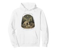 Somewhere in the Pines Campfire Moon Forest Design Pullover Hoodie
