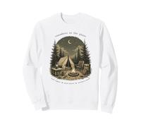 Somewhere in the Pines Campfire Moon Forest Design Sweatshirt
