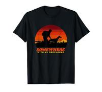 Somewhere With My Greyhound Dog Men's Outdoor T-Shirt