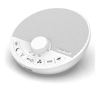 Someyou Portable White Noise Machine with 18 Sleep Sounds, Battery Powered Bluetooth Function Knob Volume Control Sleep Timer, Baby Sound Machine for Adults Kids Sleeping(White)