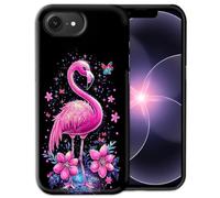 SOMFUAKA Case for iPhone 17e/iPhone 16e 6.1 Inch, Hybrid Dual Layer Protection Soft TPU Hard PC Shockproof Scratch Resistant Cover for Men Women, Pink Flamingo