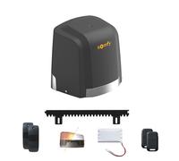Somfy 1246284 - Slidymoove 300 Sliding Gate Motorisation | with 2 Keypop Remotes, 4 m Rack, 1 Backup Battery, 1 Flashing Light, Photocells | Made in France