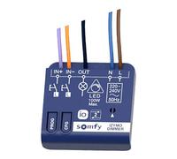 Somfy 1822663 - Light Receiver | Operation of the Lighting via Remote Control or App | Dimmable | io Technology | Compatible with TaHoma (Switch) | Attachment behind light button