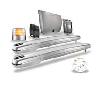 Somfy Exavia Star 1240653 - Motorisation for Swing Gate with Cylinder Height Width 2.5 m | with 2 Keypop Remote Controls, 1 Flashing Light, 1 Backup Battery and 2 Photocells, Gray