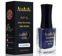 SOMIA Halal Gel Nail Polish - Water Permeable Red & White Nail Enamel - Glossy Finish, Vegan & Cruelty-Free (AL-146)