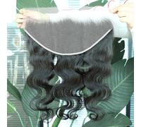 SOMIARIK Real HD Lace Frontal, 13x6 Ear to Ear Body Wave Human Hair Pre-Plucked with Baby Hair Around Single Knots Swiss Lace Frontal Natural Black 22 Inch