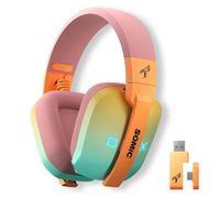 SOMiC G810 Wireless Headset 2.4G Low Latency Headset for PC PS4/5 Laptop, Bluetooth 5.2 Wireless Headphones with Built-in Mic, 50H Playtime, RGB Light (For Xbox Only Work in Wired Mode)
