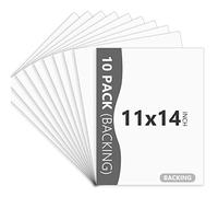 Somime 10 Pack Backing Boards,11X14 Uncut White Mats Matboards
