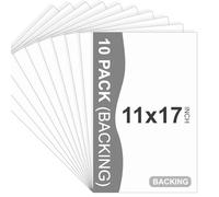 Somime 10 Pack Backing Boards, 11x17 Acid-Free Uncut White Mat Boards