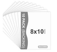 Somime 10 Pack Backing Boards, 8x10 Uncut White Mats Matboards, Acid-Free Backerboards for Art Prints, Ideal for Photos, Pictures, Prints, and Frames