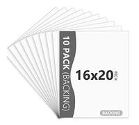 Somime 10 Pack Backing Boards Only - 16X20 Uncut White Mats Matboards, Acid Free & White Core Backerboards, Ideal for Photos/Pictures/Prints/Frames/Arts