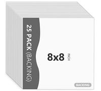Somime 25 Pack Backing Boards Only - 8x8 Uncut White Mats Matboards, Acid Free & White Core Backerboards, Ideal for Photos/Pictures/Prints/Frames/Arts