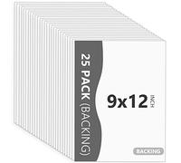 Somime 25 Pack Backing Boards Only - 9x12 Uncut White Mats Matboards, Acid Free & White Core Backerboards, Ideal for Photos/Pictures/Prints/Frames/Arts