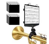 Somivrusa Trumpet Lyre 2 in 1 Adjustable Trumpet & Snare Drum Marching Band Lyre, Music Flip Folder with 10 Double-Sided Folio Pages Marching Band Accessory