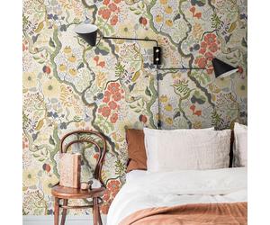 Sommarang Ann Wallpaper White/Yellow Galerie S65102