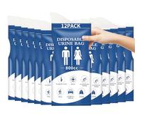 Sommdiy 12 pcs Urine Bags, 800ML Pee Bags Traffic Jam Emergency Portable Urine Bag Unisex for Camping Travel Outdoor Urinal Toilet Car Gel for Men Women Kids Children Patient and Pregnant