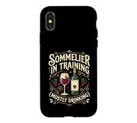 Sommelier In Training Mostly Drinking Wine Vino Case for iPhone X/XS