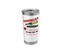 Sommelier Wine Drinking Tasting Sommelier Warning to Avoid Stainless Steel Insulated Tumbler
