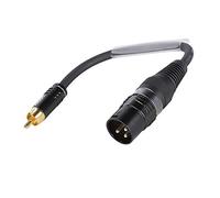 Sommer Cable Adaptor Cable RCA RCA 2 Pin Male to XLR 3 Pin Male 15 cm Hicon Connectors TRH7U0015 SW