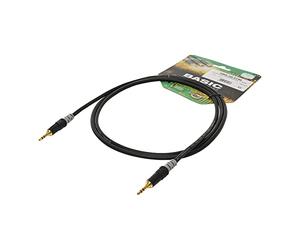 Sommer Cable Basic HBA-3S-0150 1.5 m Mini Jack Cable Patch Cable 2 x 3.5 mm Mini Jack Stereo 3-Pin with Hicon Connectors